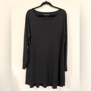 Soft Surroundings Women Shirt Midi Dress Medium Black Contemporary Whimsigoth